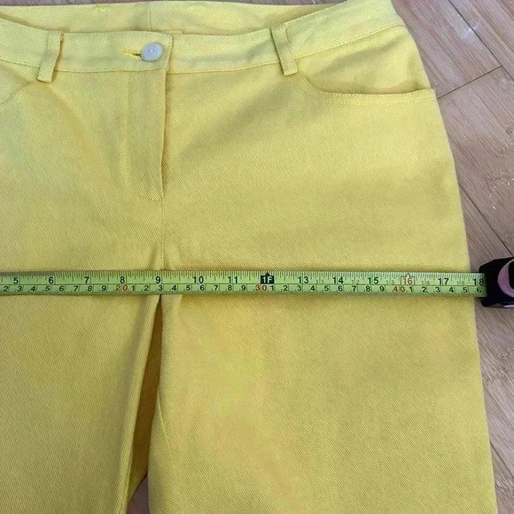 SoCa St. John Golden Yellow Denim Pants size 6 - Picture 10 of 13
